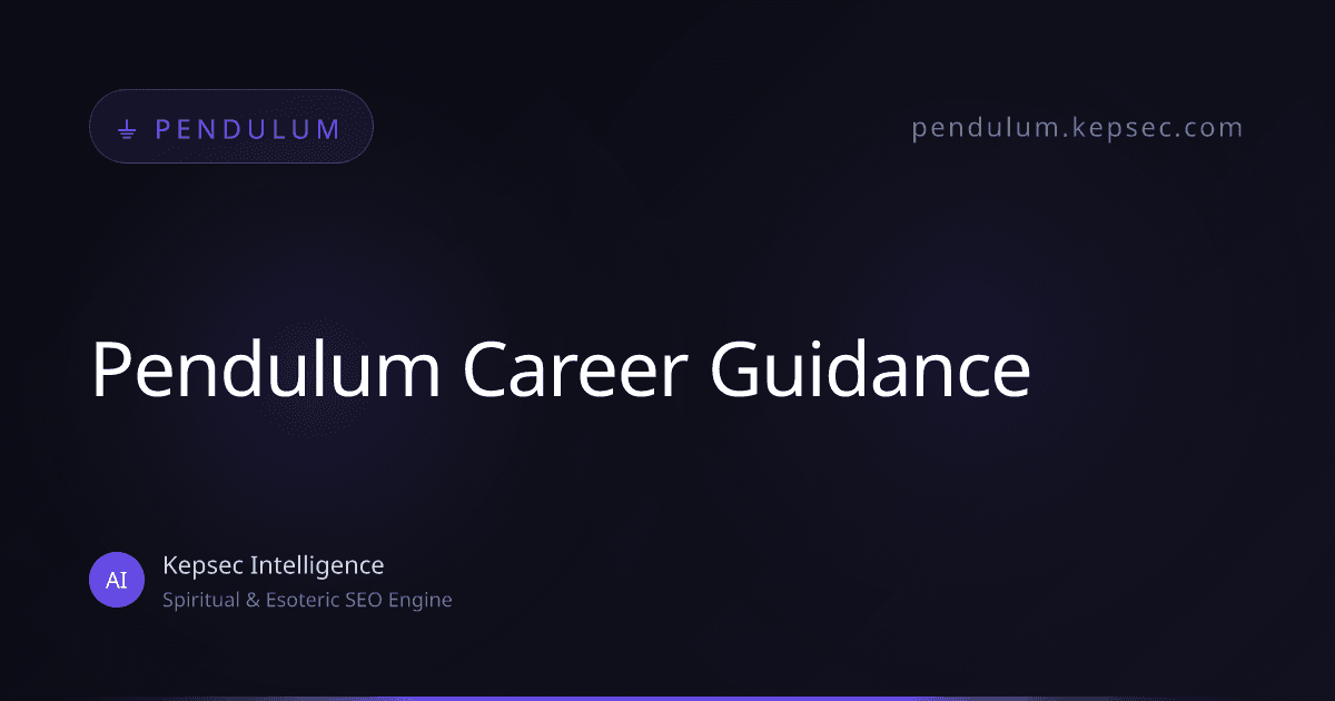 pendulum career